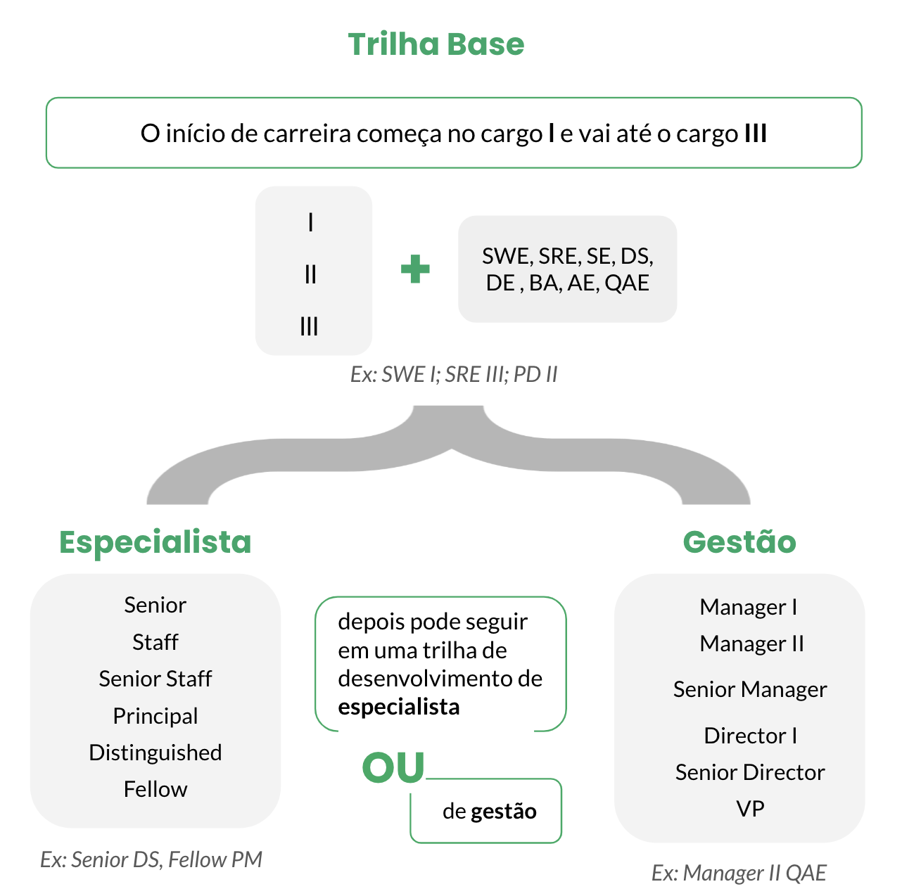 esquema de nossa trilha de carreira, explicando o fluxo de cargos desenhado